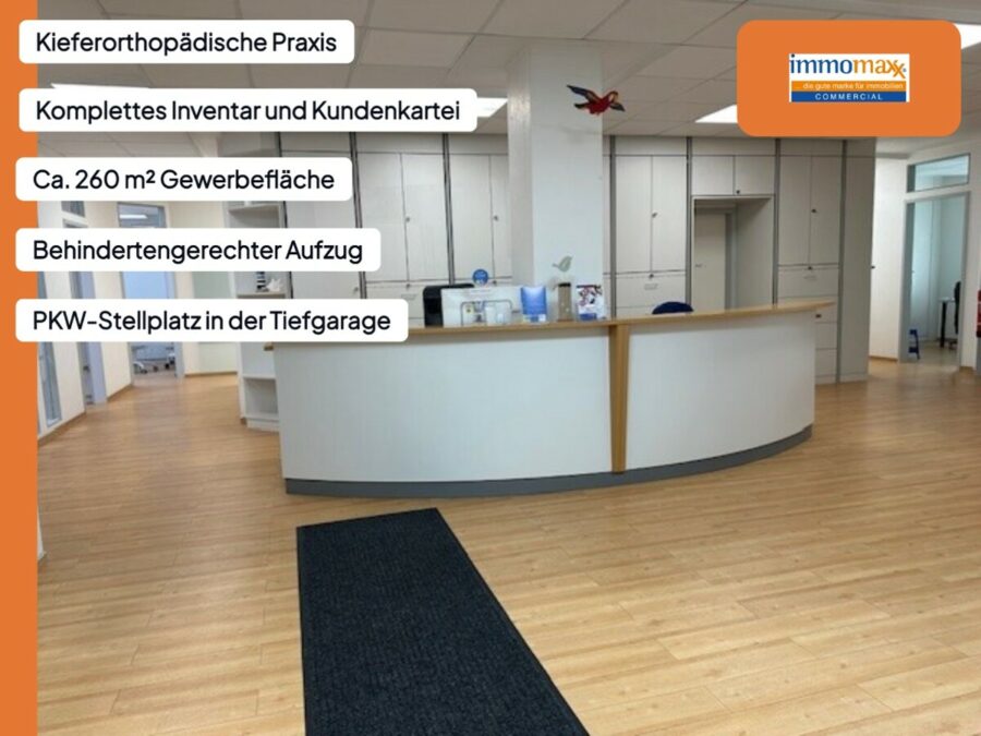 Kieferorthopädische Praxis zur Übernahme im Ärztehaus - https://www.immomaxx.de/immobilien/buero-praxis-praxis-in-solingen-mieten-3601/